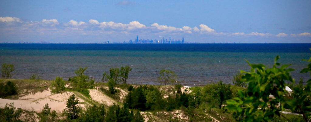 Image of the southern Lake Michigan coastline